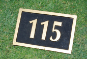 115 yard fairway marker