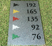 Practice range distance marker